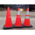 Black Base Flexible Fluorescent Oranfe PVC Road Safety Cones Traffic Cones